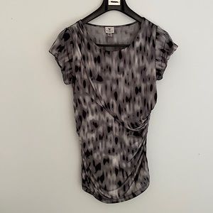 Stretch top. Black and grey. Worthington. Size M